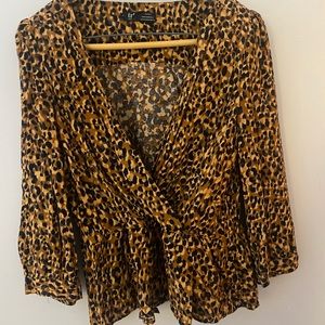 Zara Cheetah Wrap Top